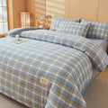 Axyaa Plaid Striped 100% Cotton Comforter Blanket for Warmth & Comfort