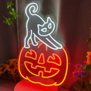 Axyaa Halloween Pumpkin LED Neon Lights for Wall Decor, Party, Bedroom, Stores