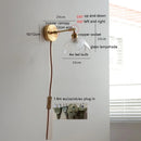Axyaa Nordic Ceramic Copper LED Wall Lamp with Pull Chain Switch & Adjustable Up/Down Light