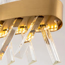 Axyaa Luxury Crystal Chandelier: LED Stainless Steel Pendant Lamp for Home Decor