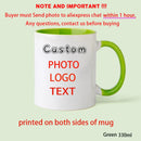 Personalized Photo Mug, Family, Kids, Lovers, Logo, Text Mugs by Axyaa