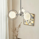 Axyaa Nordic Iron Ring Glass Ball LED Chandelier for Modern Living Room