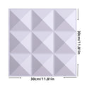 Axyaa 3D PVC Wall Panels for Indoor & Outdoor Decor, Pack of 12, Black & White