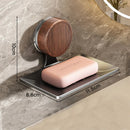 Axyaa Wall-Mounted Suction Soap Holder with Drain for Bathroom Organization