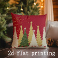 Axyaa Christmas Pine Tree Pattern Pillow Cover for Sofa Bedroom Car