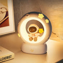 Axyaa Panda Astronaut LED Night Light for Kids - USB Rechargeable Silicone Bedside Lamp