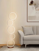 Axyaa Modern 5-Ring LED Floor Lamp for Living Room, Bedroom Ambient Lighting
