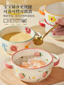 Axyaa 4.7-inch Ceramic Double Ear Steamed Egg Bowl