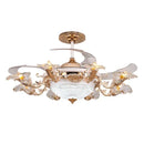 Axyaa Crystal European Luxury Ceiling Fan Chandelier with Remote Control
