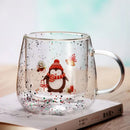 Axyaa 10oz Double Wall Glass Espresso Cup - Christmas Edition