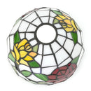 Yellow Stained Glass Lampshade 8" Feather Design - Axyaa Brand