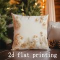 Axyaa Christmas Pattern Cushion Covers for Sofa, Bedroom, Car - Rectangular Pillow Cover