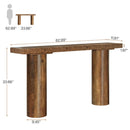 Axyaa 63" Farmhouse Entryway Console Table for Living Room, Hallway & Foyer
