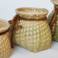 Axyaa Round Bamboo Woven Baskets: Decorative Lightweight Rattan Home Wedding Supplies