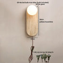 Axyaa Eggshell Stone Ball LED Wall Lamp with Pull Chain Switch