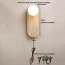 Axyaa Yellow Travertine Stone Wall Light Bedside Lamp