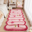 Axyaa Checkerboard Carpets: Fluffy Irregular Soft Rug for Bedroom & Living Room
