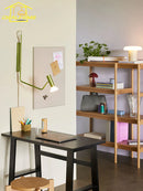 Axyaa Adjustable Nordic Swing Arm Wall Lamp LED for Modern Living Spaces