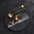Axya Rock Texture Ceramic Flat Plate for Molecular Cuisine and Specialty Tableware