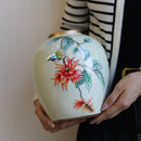 Axyaa Exquisite Chinese Ceramic Vase - Luxury Living Room Art Decoration