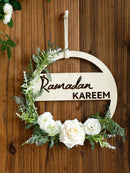Ramadan Festival Wooden Doorplate Wreath - Axyaa Spring Garland Hanging Ornaments