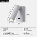 Axyaa LED Wall Lamp Rotating Reading Light for Bedroom Hotel Living Room
