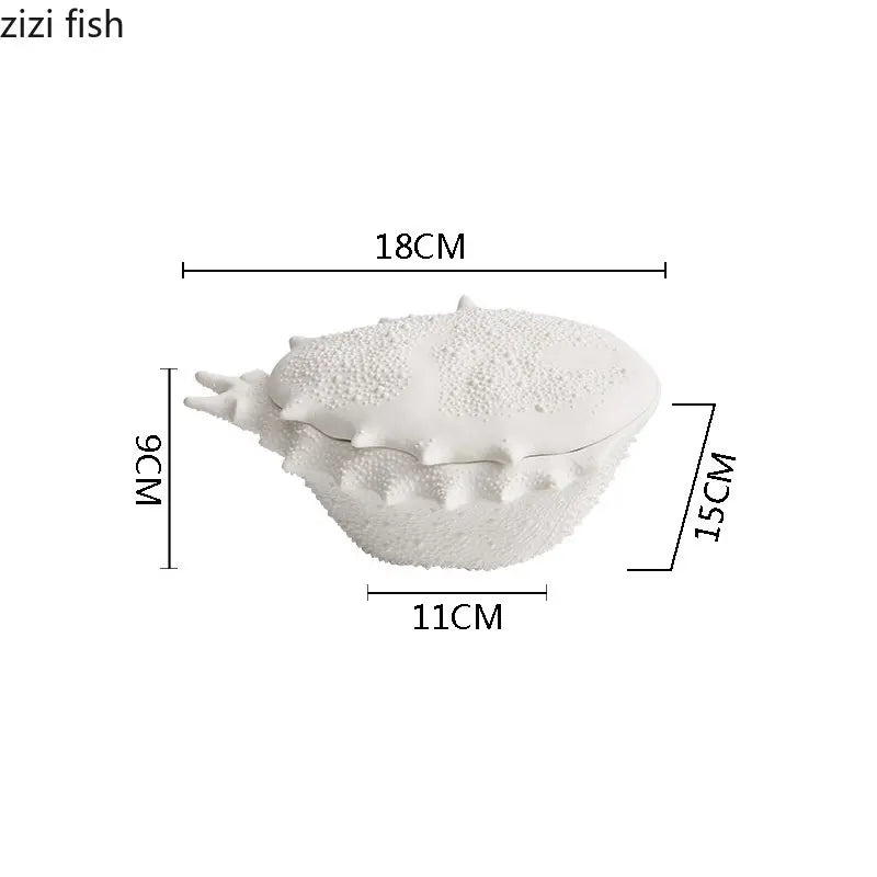 Axya Crab-Shaped Ceramic Soup Bowl with Lid, Restaurant Specialty Tableware