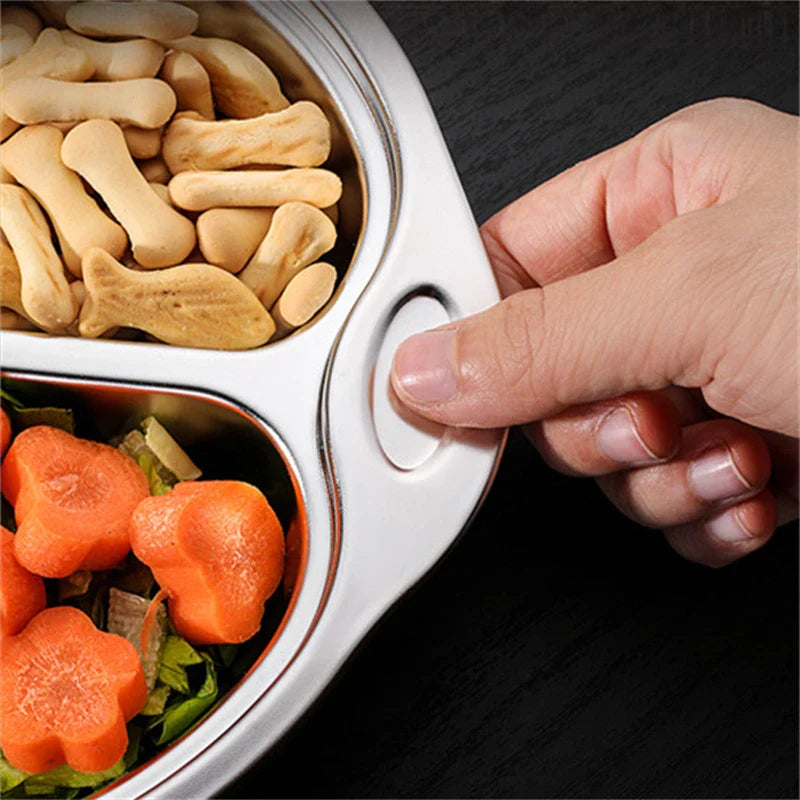 Axyaa Stainless Steel Divided Serving Tray Dinner Plate Lunch Container