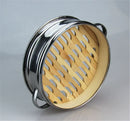 Axya Stainless Steel Bamboo Steamer Set for Cooking Various Foods