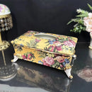 Axyaa Ceramic Flower Tissue Box, Coffee Table Decor, Elegant High-End Storage Solution