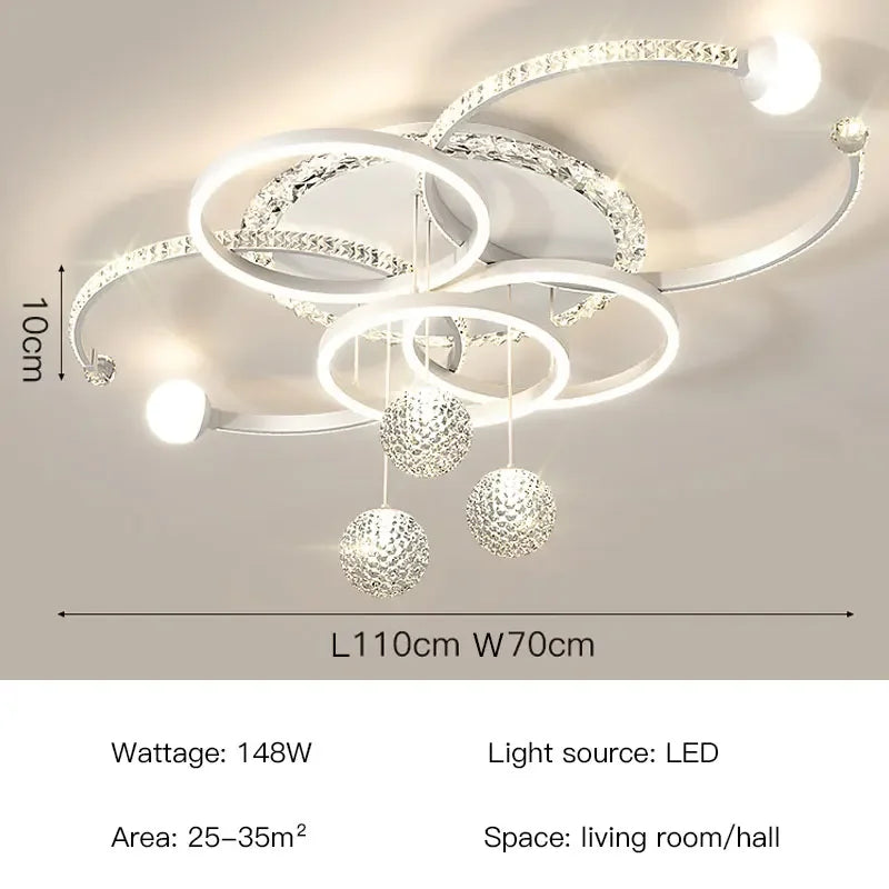Axyaa Starry Sky Ceiling Light Chandelier Pendant Lamp LED Bedroom Interior Decoration