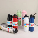 Axyaa 24H Insulated Stainless Steel Water Bottle with Handle, BPA-Free Sports Thermos