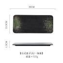Axyaa Rectangular Ceramic Sushi & BBQ Plate - Restaurant Quality & Creative