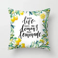 Lemon Pattern Summer Cushion Cover Throw Pillow for Sofa Decoration by Axyaa