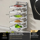 Axyaa Kitchen Foldable Side Dish Rack | Expandable Microwave Shelf & Tray Organizer