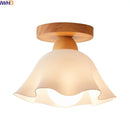 Axyaa Acrylic Wood LED Ceiling Light, Modern Art Decoration for Living Room Kitchen Corridor