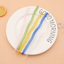 Axyaa Eco-Friendly Glass Straws - Colorful, High-Quality, Set of 6