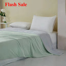 Axyaa Cool Silk Summer Quilt - Machine Washable, Double Ice Silk - Black Tech
