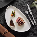 Axyaa Circular Triangle Ceramic Plate Steak Pasta Salad Dessert Molecular Cuisine Tableware