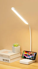 Axyaa LED Desk Lamp: Rechargeable, Foldable, Dimmable, 3 Color Levels