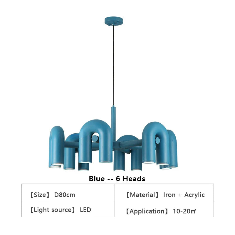 Axyaa Nordic LED Pendant Lamp Circle Ring Metal Light for Home Decor