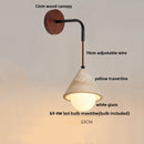 Axyaa White Glass LED Wall Light - Modern Nordic Bedroom Sconce
