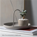 Axyaa Nordic White Round Jewelry Tray with Handle for Stylish Storage