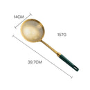 Axyaa Gold Colander Strainer Spoon - Kitchen Cooking Tool