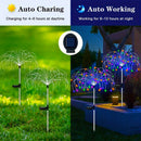 Axyaa Solar Fireworks Lights: Outdoor Waterproof 8 Modes LED String Lights