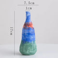Axyaa Ceramic Coarse Pottery Vase with Gradient Colors for Stylish Flower Arrangement