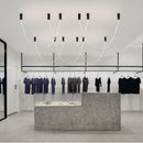 Axyaa Leather Luminous Line Chandelier - Luxury Minimalist Office Art Light
