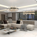 Axyaa Alabaster Marble Pendant Light Chandelier for Dining Table, Kitchen, Living Room - LED Ceiling Lamp