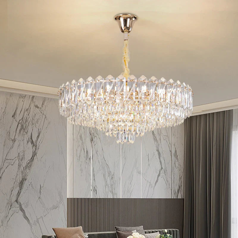 Axyaa Crystal Chandelier 2024: Modern Luxury Lighting for Living Room, Dining Room, Bedroom