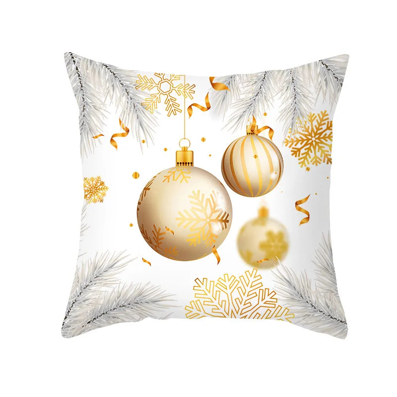 Axyaa Christmas Ball Cushion Cover Platinum Decoration